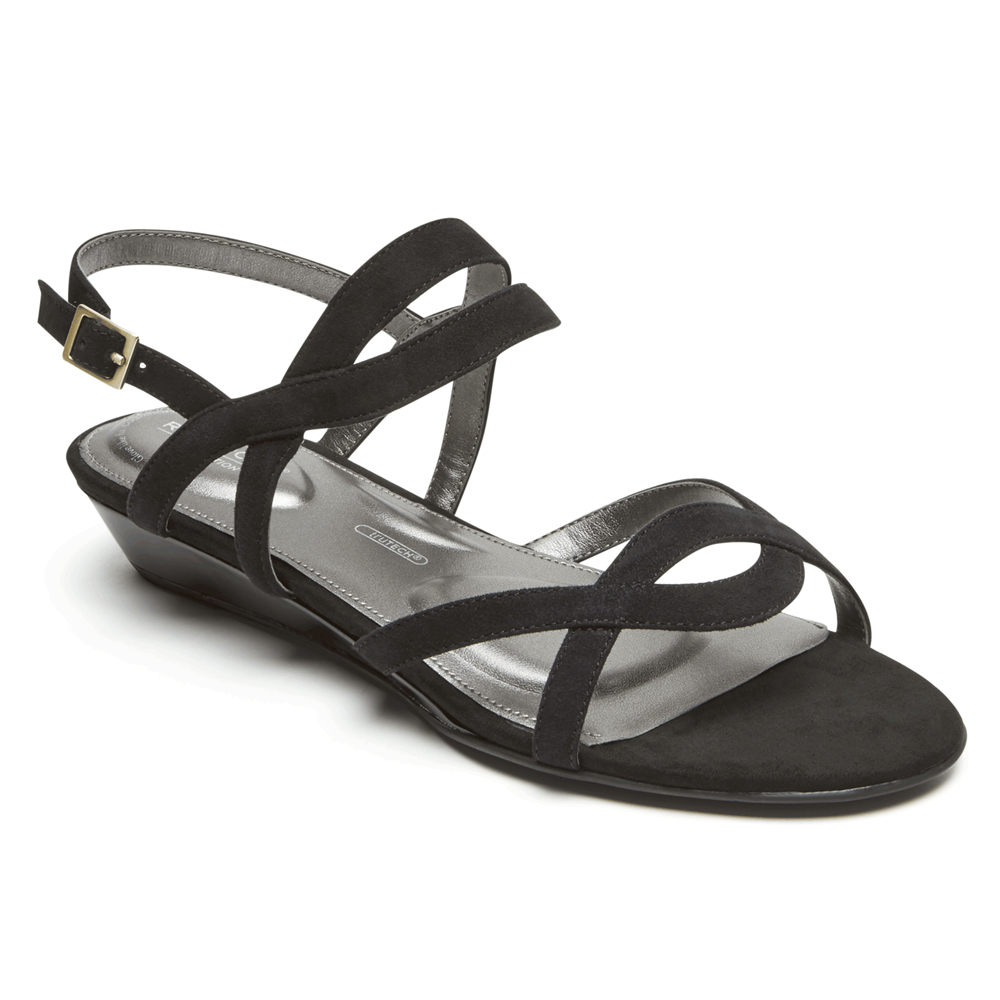 Sandálias Rockport Mulher Pretas - Total Motion Zandra Slingback - 98721ZQVD